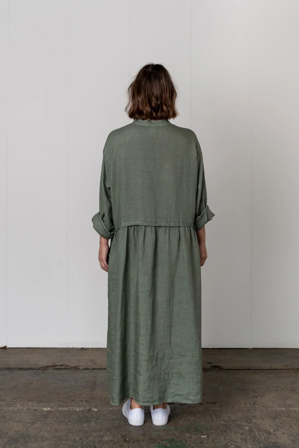 Montaigne - Chaton Button up linen dress/coat - 1817 Khaki