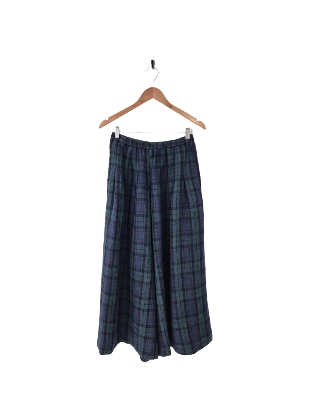 Montaigne - Freya French Linen Tartan Pants - MO-022 Blue