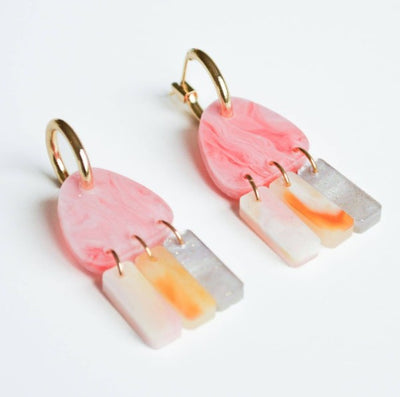 Hagen and Co - Sunset Earring - Coral