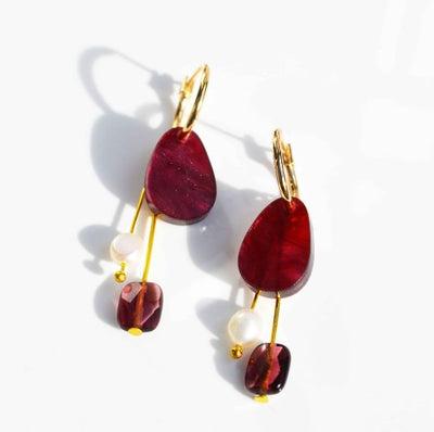 Hagen and Co - Chloe Earring - Merlot