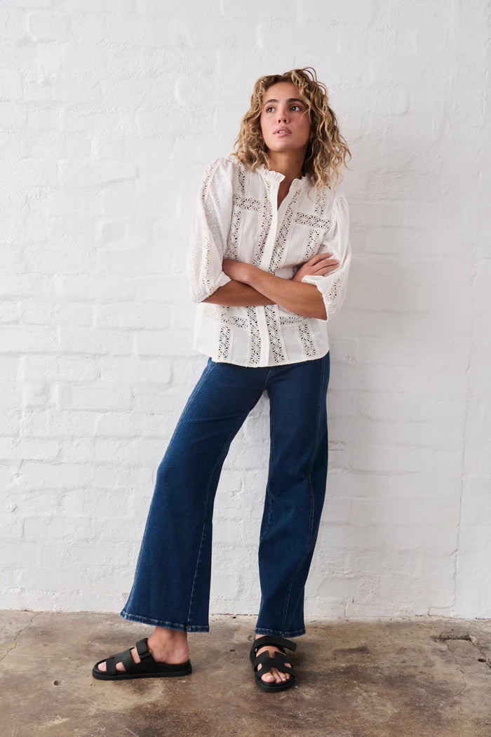 Kireina - Palazzo Jean - Mid Wash Blue - KSP250028