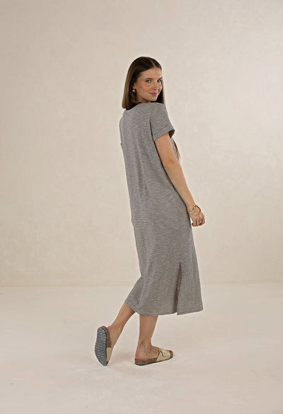Humidity - Profile Stripe Dress - Midnight