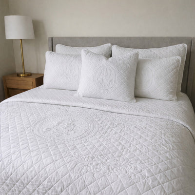 Angads - Opal Queen Bedspread Set - Ivory