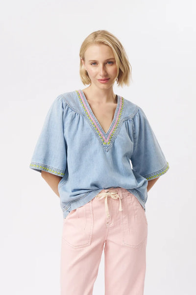 Kireina - Renee Top - Sky Blue