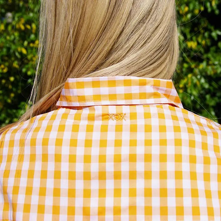 Who's Charlie - Riley Gingham Shirt - Mandarin