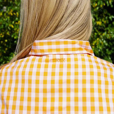 Who's Charlie - Riley Gingham Shirt - Mandarin