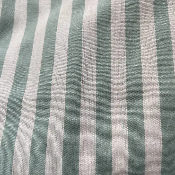 Who's Charlie - Riley Oversized Stripe Shirt - Green/White Stripe