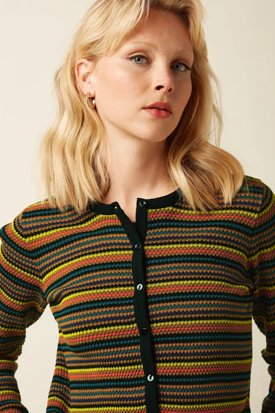 King Louie - Round Neck Cardi Marielle - Black - 09844-001AW26