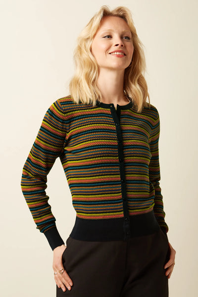King Louie - Round Neck Cardi Marielle - Black - 09844-001AW26