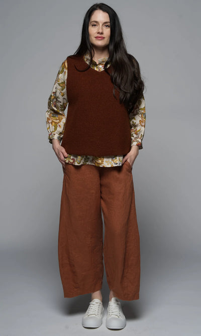 Muse - Sanne Linen Pant - Amber
