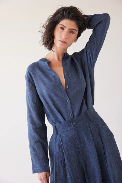Eva's Sunday - Sawyer Long Sleeve Shirt - Navy