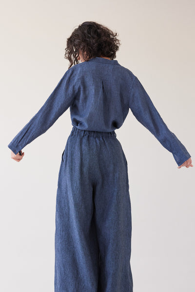 Eva's Sunday - Sawyer Long Sleeve Shirt - Navy