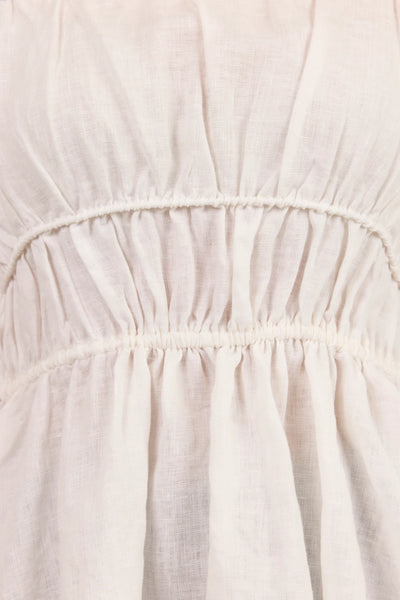 Stories To Be Told - Context Linen Sleeveless Top - Ivory