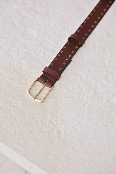 Humidity - Studded Belt - Cognac