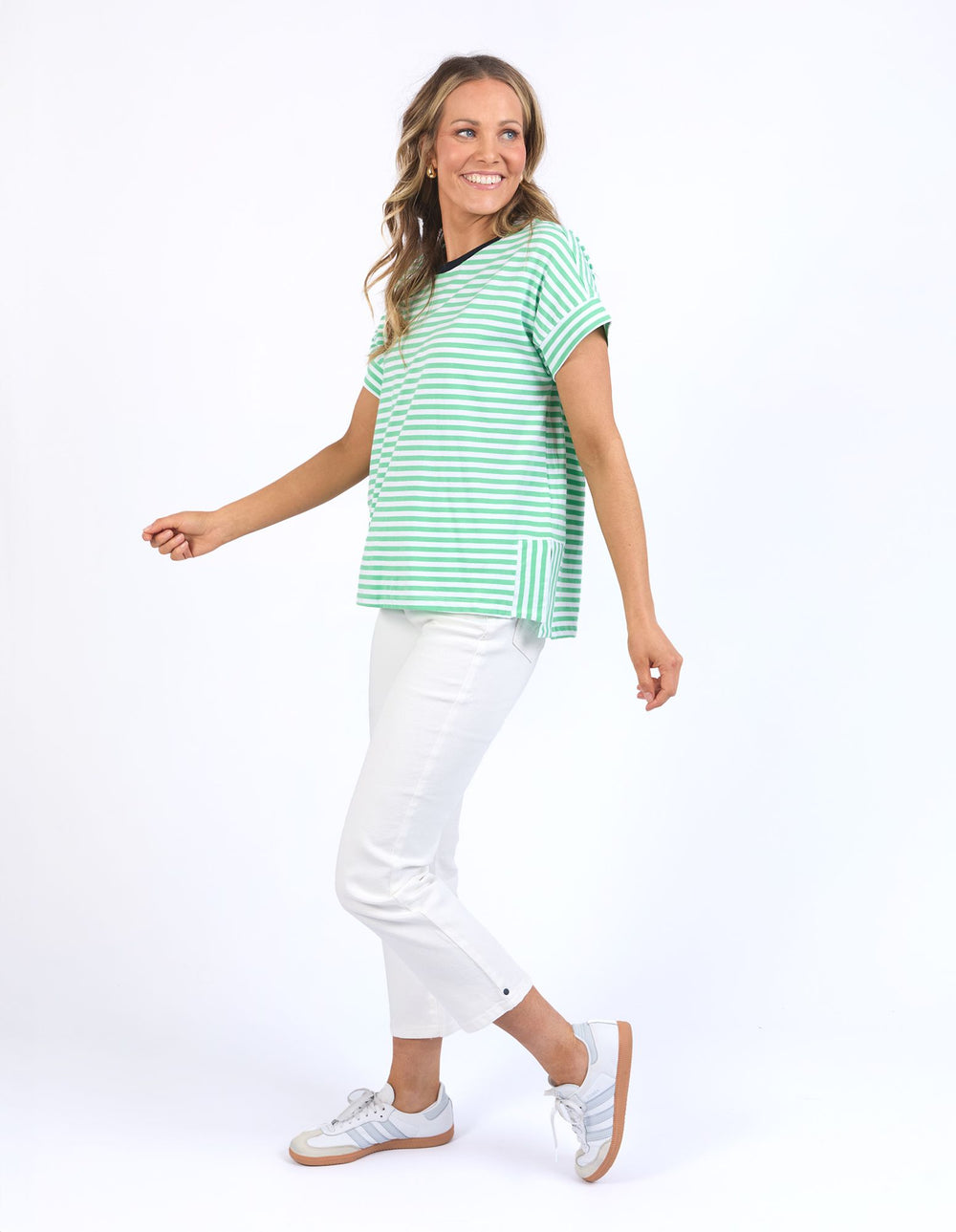 Elm - Jarrah Mint Stripe - Tee