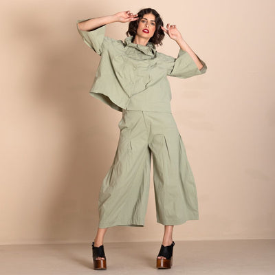Megan Salmon - Tabinet Giselle Pant - Pistachio
