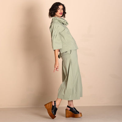 Megan Salmon - Tabinet Giselle Pant - Pistachio