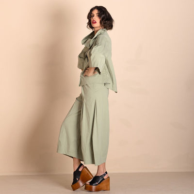 Megan Salmon - Tabinet Giselle Pant - Pistachio