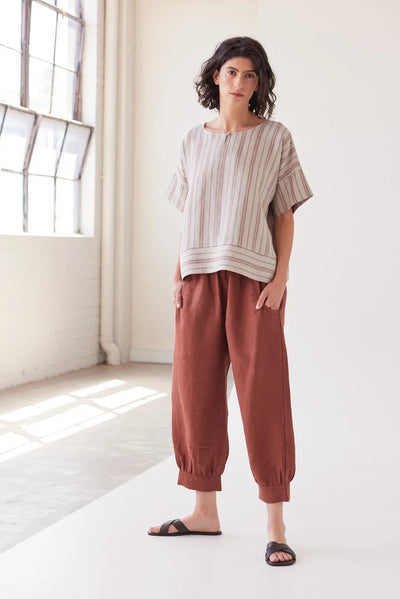 Eva's Sunday - Tabitha Cropped Pant - Brick