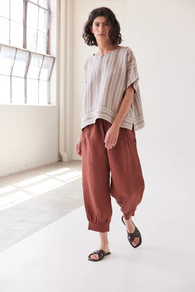 Eva's Sunday - Tabitha Cropped Pant - Brick