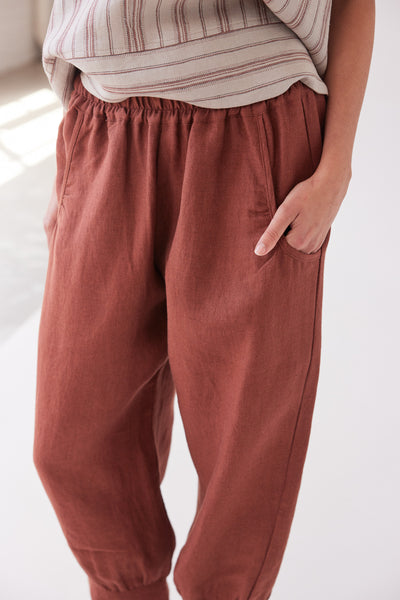 Eva's Sunday - Tabitha Cropped Pant - Brick