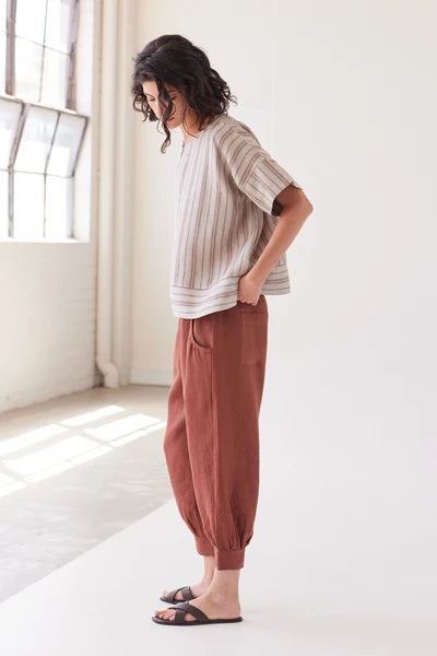 Eva's Sunday - Tabitha Cropped Pant - Brick