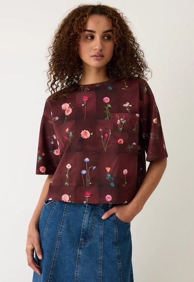 Nancybird - Tasmin Boxy Tee - Bloom Tile - W26-A38BT