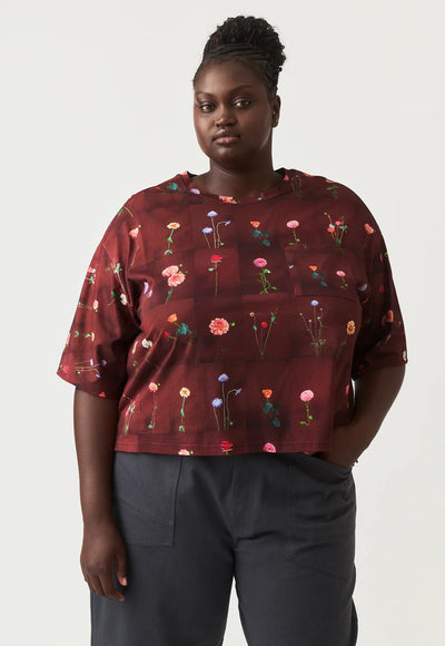 Nancybird - Tasmin Boxy Tee - Bloom Tile - W26-A38BT