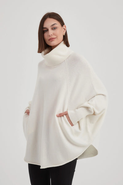 Tirelli - High Neck Oversized Knit - Ivory
