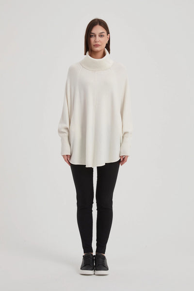 Tirelli - High Neck Oversized Knit - Ivory