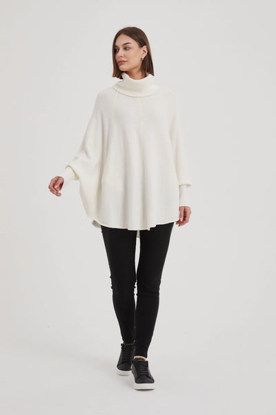 Tirelli - High Neck Oversized Knit - Ivory