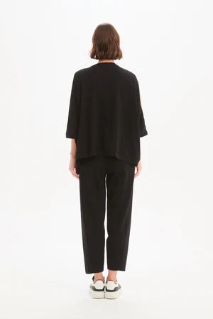 Tirelli - Oversized 3/4 Stripe Sleeve Tee