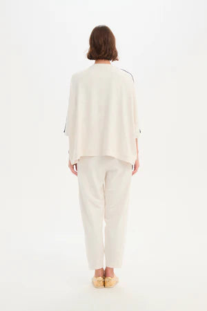 Tirelli - Oversized 3/4 Stripe Sleeve Tee