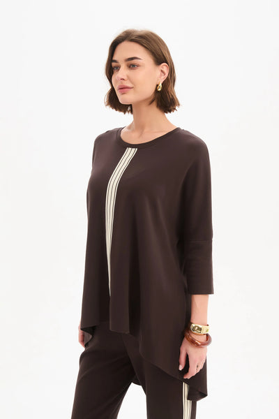 Tirelli - Stripe front 3/4 sleeve Tee