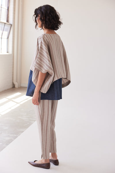 Eva's Sunday - Tommy Layering Top - Brick Stripe
