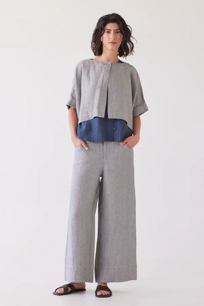 Eva's Sunday - Tussie Capelet - Chambray Stripe