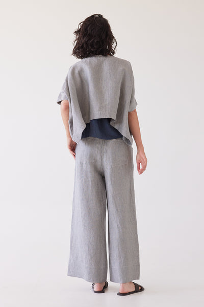 Eva's Sunday - Tussie Capelet - Chambray Stripe