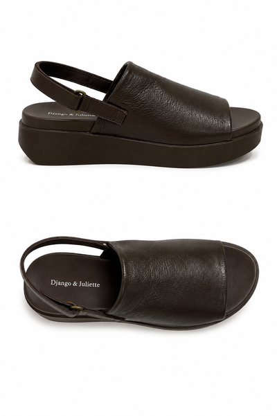 Django & Juliette - Sonnes Leather Sandals - Choc