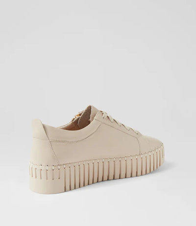 Django & Juliette - Bump Leather Sneaker - Vanilla