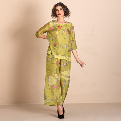 Megan Salmon - Wall Lettuce Tee Top