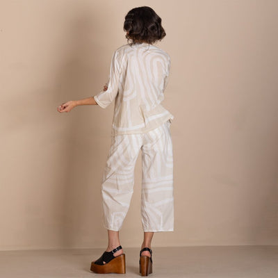 Megan Salmon - Wave Pleat Tee Top