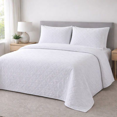 Angads - Marseille Queen Bed Set - White