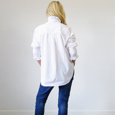 Who's Charlie - Poppy white Cotton Shirt - White