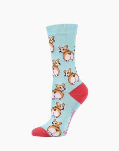 Pussyfoot - Womens Corgi Bamboo Sock | Mint