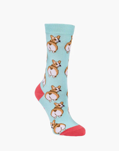 Pussyfoot - Womens Corgi Bamboo Sock | Mint
