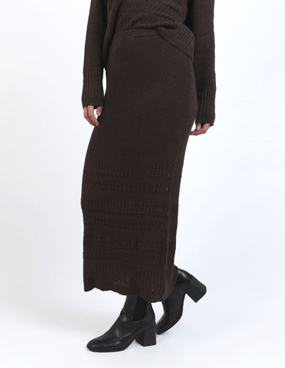 Foxwood - Elka Knit Skirt - Coffee Bean