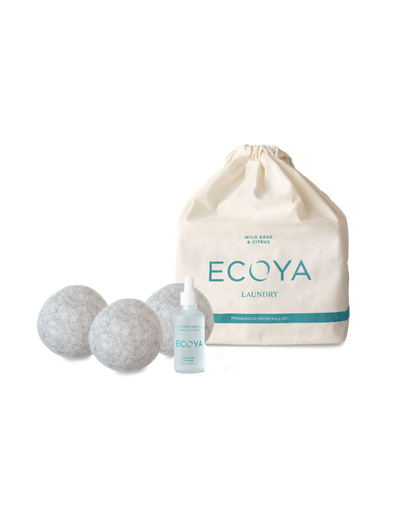 Ecoya Dryer Balls - Wild Sage & Citrus Laundry Set